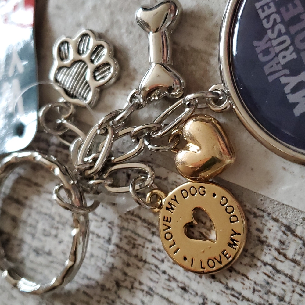 NEW Jack Russell Terrier Dog Keychain Charm Key Ring - Picture 2 of 2